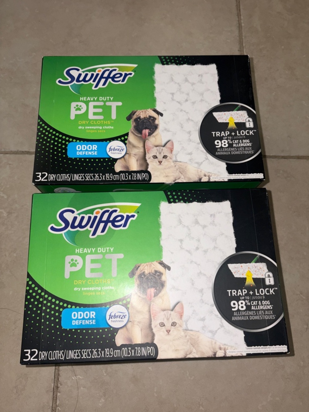 Swiffer Pet Dry Cloths - Green & White Packaging
